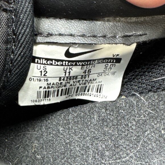 Nike Bruin QS Mens Size 12 Skateboarding Shoes Black SB Sneakers 842956-001 - Picture 8 of 8